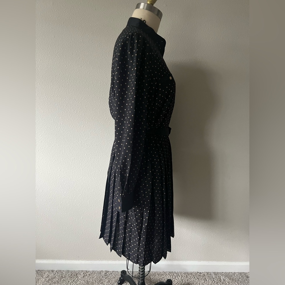 Ann Taylor Black and White Polka Dot Long Sleeve Dress - Picture 8 of 14